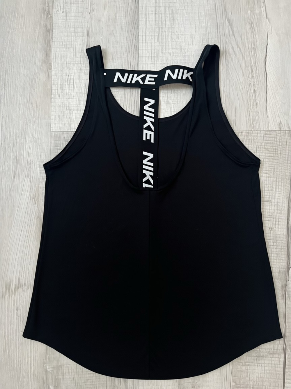Nike Black Tank Top with White Swoosh